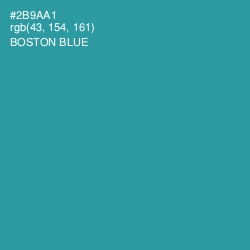 #2B9AA1 - Boston Blue Color Image